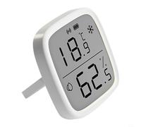 Sensor de humedad inalámbrico SNZB-02D con pantalla LCD grande de 2.5 pulgadas, para clima doméstico compatible con Alexa y para puertas de enlace, color blanco