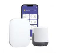 Sensor de lluvia digital inteligente para sistemas RAINPOINT, medición precisa de precipitaciones 0-9999 mm, resistente a la intemperie, con aplicación HomGar, control remoto blanco (B)