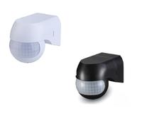 V-TAC Sensor de movimiento – infrarrojo y crepuscular, montaje pared, orientable 180°, IP44, blanco