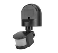 Sensor de movimiento al aire libre - ABS Wall PIR Infrared Sensor 21 x 8.8 cm Black White - Dustproof Base Design - Security LightSwitch IndoorOutdoor