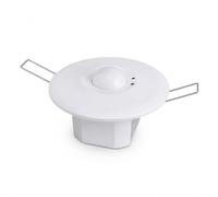 Sensor de movimiento de microondas empotrable 360°, detector de presencia para techo, distancia 2-16 m, orificio 60-85 mm, D97 mm, sensibilidad Lux ajustable, temporizador 10 s-30 min, 220 V máx. 2000
