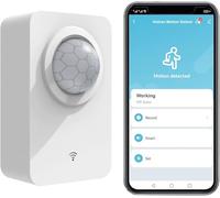 Sensor de movimiento Inteligente PIR Detector de movimiento: Infrarrojo WiFi Movimiento Detector de movimiento inalámbrico con alimentación de batería y USB, aplicación de monitor compatible con Alexa