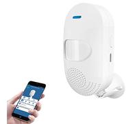 Sensor de movimiento inteligente, WiFi inalámbrico de seguridad de sonido y alarma de luz, con notificación gratuita Tuya APP control de seguridad para el hogar, compatible con Alexa, Siri