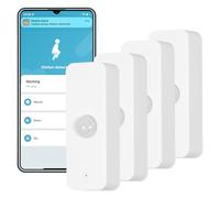 Sensor de Movimiento Inteligente WiFi, Seguridad para el hogar, Sensor de Movimiento inalámbrico con aplicación de monitoreo Remoto, Control de Voz Compatible con Alexa 4 pcs