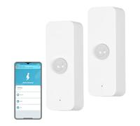 Sensor de Movimiento Inteligente WiFi, Seguridad para el hogar, Sensor de Movimiento inalámbrico con aplicación de monitoreo Remoto, Control de Voz Compatible con Alexa 2 pcs