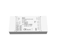 Sensor de movimiento PIR Controlador LED de 2 canales atenuador DC12-48V control de luz de escalera con función de atenuación por empuje, adecuado for tiras de luz LED CCT de un solo color