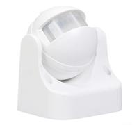 Sensor de movimiento PIR impermeable IP54 para montaje en pared al aire libre, diseño ajustable con tecnología de inducción infrarroja del cuerpo humano (blanco)