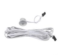 Sensor de movimiento PIR y cable de extensión para controlador de luz LED escalonada, 12 V/24 V, cable de 5 m, color blanco (1 sensor 1XCable)