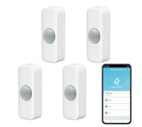 Sensor de movimiento Smart, sensor de movimiento infrarrojo para sistema de alarma, detector de sensor con monitor remoto de la app, notificación de alerta, compatible Alexa. Requiere hub ZigBee. 4PCS