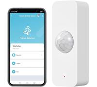 Sensor de Movimiento WiFi, Detector de Movimiento Inteligente inalámbrico Tuya PIR para Seguridad en el hogar, con aplicación de monitoreo Remoto, Comando de Voz Compatible con Alexa (1 Pack)
