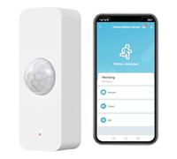 Sensor de Movimiento WiFi, Detector de Movimiento Inteligente inalámbrico Tuya PIR para Seguridad en el hogar, con aplicación de monitoreo Remoto, Comando de Voz Compatible con Alexa (1 Pack)