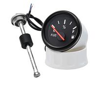 Sensor de nivel de combustible 0-190 ohmios con medidor de nivel de nivel de combustible de 52 mm Medidor de retroiluminación roja for un bote for automóvil de gasolina diesel 9-32V(450mm)