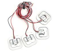 Sensor de Ponderación HX711, Sensor de Ponderación de 50 Kg, Amplificador de Módulo HX711, Módulo HX711 Juego de Sensores de Ponderación de Medidor de Tensión de Medio Puente Personal de 4 Piezas de 5
