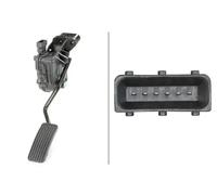 HELLA 6PV 010 946-051 Sensor, posición pedal - para vehíc. dirección a la derecha - 6polos - Caja de cambios manual - Letra ident.: BM