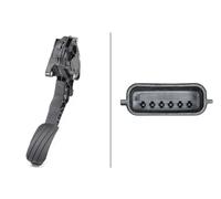 Hella Sensor de posición pedal acelerador 6PV 009 978-781, 6 polos, para dirección izquierda