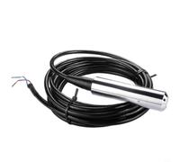 Sensor de presión de inmersión 4-20 mA, IP68 de acero inoxidable, DC12-32 V, para depósitos de agua de fuego, aguas residuales e industrial, rango de medición 0-5 m (2 metros)