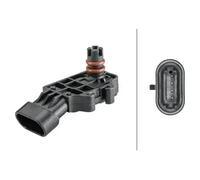 Sensor de presión de sobrealimentación MAP 6PP 358 152-121 HELLA