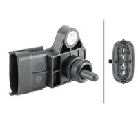 HELLA 6PP 358 152-311 Sensor, presión de sobrealimentación - 4polos - atornillado