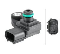 HELLA Sensor de presión colector de admisión 6PP 358 152-361 3 polos atornillado