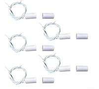 Sensor de puerta inalámbrico para 5 unidades para sistema de alarma para | Juego de 5 alarmas inalámbricas blancas compatibles con sistemas de alarma para casa y oficina