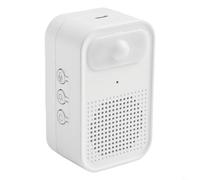 Sensor de puerta para tienda Welcomer, aviso de voz, alerta de entrada magnética con volumen ajustable, grabación de audio personalizada para el hogar, tienda, instalaciones sanitarias, negro y blanco