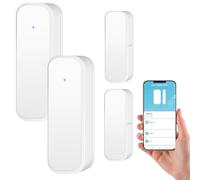 Sensor de puerta WiFi, juego de 2 sensores de alarma de puerta inalámbricos, detector inteligente de puerta abierta/cerrada, sensor de puerta inteligente Tuya, sensor de ventana inalámbrico gratuito
