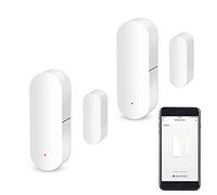 Sensor de puerta WiFi, sensor inteligente de contacto de ventana, sensor de puerta de ventana inalámbrico, alarma compatible con Alexa y Google Assistant, no requiere hub, 2 unidades
