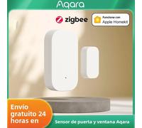 Sensor Inteligente para Puerta y Ventana Aqara Zigbee, Mini Sensor de Puerta con Conexión Inalámbrica, Alarma para Hogar Inteligente, Compatible con Matter, HomeKit y la Aplicación Mijia Mi Home 10PCs