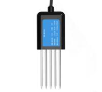 Sensor de suelo USB para agricultura - IP68 impermeable pH NPK humedad temperatura y conductividad probador - Sonda de acero inoxidable - Herramienta de monitoreo de suelo multiparámetro negro (B)