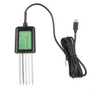 Sensor de suelo USB, para medidor de humedad y temperatura de pH, probador digital de suelo con medición de nutrientes NPK, para agricultura, jardinería, maceta, investigación de paisajes