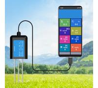 Sensor de suelo USB para monitoreo agrícola - Medidor de humedad y temperatura impermeable IP68 con pruebas de conductividad - Datos en tiempo real para jardines y granjas (modelo C) (D)