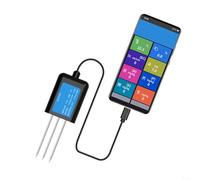 Sensor de suelo USB para monitoreo agrícola - Medidor de humedad y temperatura impermeable IP68 con pruebas de conductividad - Datos en tiempo real para jardines y granjas (modelo C) (A)