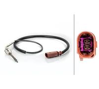 Hella Sensor de temperatura de gases de escape 6PT 014 494-821 2 pines 610 mm para AUDI A4 B7