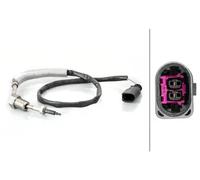 Sensor de temperatura de gases de escape 6PT 014 495-101 HELLA para SEAT VW AUDI