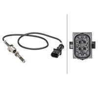 HELLA 6PT 358 181-191 Sensor, temp. gas escape - 2polos - atornillado - Cable: 460mm