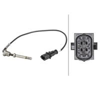 HELLA 6PT 358 181-201 Sensor, temp. gas escape - 2polos - atornillado - Cable: 345mm