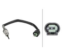 HELLA 6PT 358 181-271 Sensor, temp. gas escape - 2polos - atornillado - Cable: 155mm