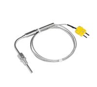 Sensor de temperatura de gases de escape de motor EGT tipo CK de 1300 °, sonda de acero inoxidable, tubo termopar, rosca de 1/8'', conectores macho NPT en codo(Cable length 4m)