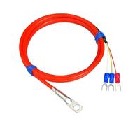 Sensor de temperatura de superficie de silicona PT100, sonda RTD adhesiva for temperatura de tuberías industriales(Pt100-B-F-6M)