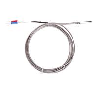 Sensor de temperatura de termopar tipo K de 2 m, 0-600 ℃, sonda de acero inoxidable de 5 x 30 mm para medir el interruptor del sensor de temperatura del horno de caldera