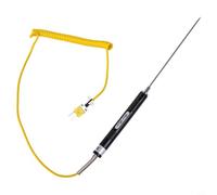 Sensor de temperatura de termopar tipo K de mano para medición de superficie, sonda de acero inoxidable con cable de 1,5 m, rango de -50 a 500 ° C para aplicaciones industriales (NR-81539)