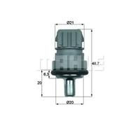 Sensor de temperatura del líquido refrigerante TSE 1D MAHLE para VW POLO III