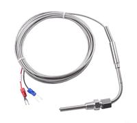 Sensor de temperatura EGT de termopar tipo K para gas de motor, sonda de acero inoxidable de 5 mm, rosca 1/8" NPT, cable con revestimiento trenzado de acero inoxidable, -100 hasta 1250 °C (4 m)