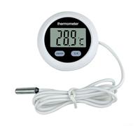 Sensor de temperatura preciso para acuario con pantalla digital grande, cambia entre Celsius y Fahrenheit, diseño compacto de termómetro para peceras