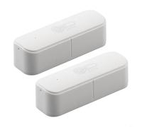 Sensor de temperatura y humedad WiFi inteligente para aplicación Tuya, termómetro higrómetro con alertas en tiempo real con instalación flexible para Alexa para hogar inteligente | Blanco (2 piezas