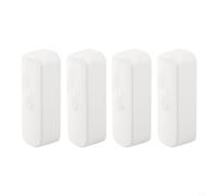 Sensor de temperatura y humedad WiFi inteligente para aplicación Tuya, termómetro higrómetro con alertas en tiempo real con instalación flexible para Alexa para hogar inteligente | Blanco (4 piezas