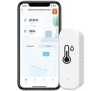 Sensor de termómetro higrómetro WiFi Tuya, con grabación de aplicaciones, recordatorio de batería baja, sensor de termómetro inteligente funciona con Alexa, Tuya y Smart Life, para el hogar, bodega