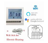 sensor de termómetro, WiFi Termostat Control remoto Tuya Smart Home Intelligent Habitación Temperatura Termostato inteligente Inicio(16A Wifi-GB Electric)