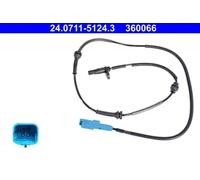 Sensor de velocidad de rueda ABS 24.0711-5124.3 ATE para CITROËN PEUGEOT