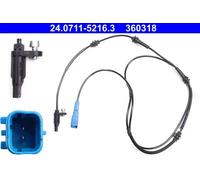 Sensor de velocidad de rueda ABS 24.0711-5216.3 ATE para CITROËN PEUGEOT